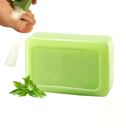 Jabón en Barra de Aceite de Árbol de Té 2-Pack con Aceite de Coco Jabón Natural para Pies y Cuerpo para Control de Olor Limpieza Refrescante para Mujeres y Hombres (1Piezas)