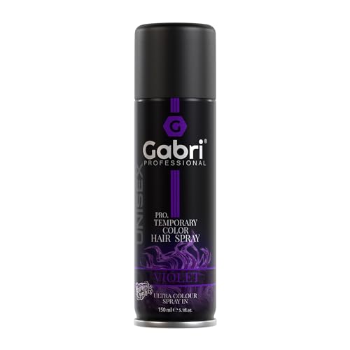 Gabri Violet Pro Temporary Color Hair Spray 150 ml - Color De Cabello Púrpura Temporal