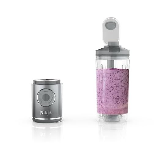 Ninja Blast Max, Portable Blender + Twist & Go, Personal Smoothie, Blend, Ice Crush, 3 Programs, Cordless, 22 oz removable Vessel, Dishwasher Safe, Leakproof, Silver, BC251SL