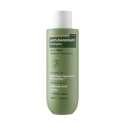 Bare Anatomy Anti Dandruff | Reduces Up To 100% Strengthens Hair|Derma Approved Shampoo With Salicylic Acid & Biotin|Helps Remove Flakes And Itching| Shampoo For All Hair Types|For Women And Men|100Ml