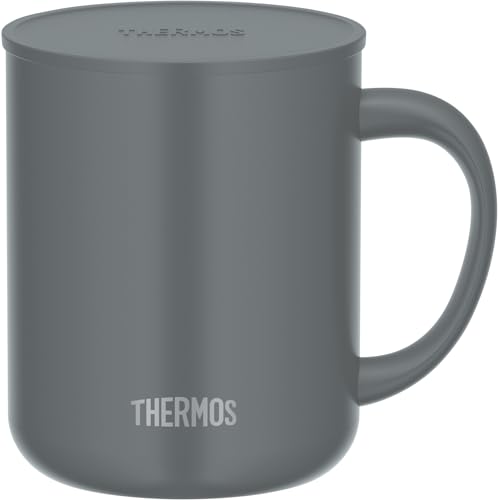 Thermos Vacuum Insulated Mug with Lid, 15.9 fl oz (450 ml), Dark Gray JDG-452C DGY
