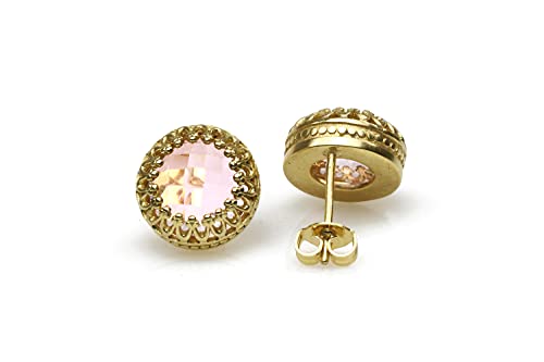 Boucles d'oreilles en quartz rose et argent 925 Bijoux Anémone