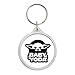 PORTACHIAVI TONDO DISNEY BABY YODA CON NAVE STAR WARS
