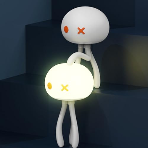 Lámpara de Mesa de Noche con Luz Blanca Suave Forma Medusa miniatura 4