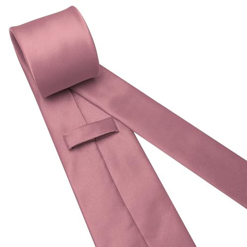 Image of JEMYGINS Solid Color Tie Mens Necktie for Business and Wedding