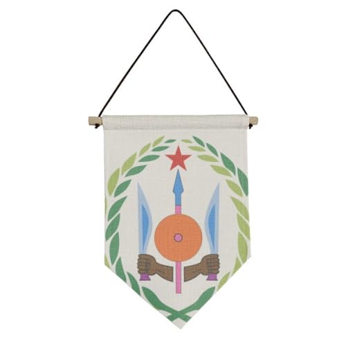 Drapeau national de Djibouti en toile de haute qualité murale
