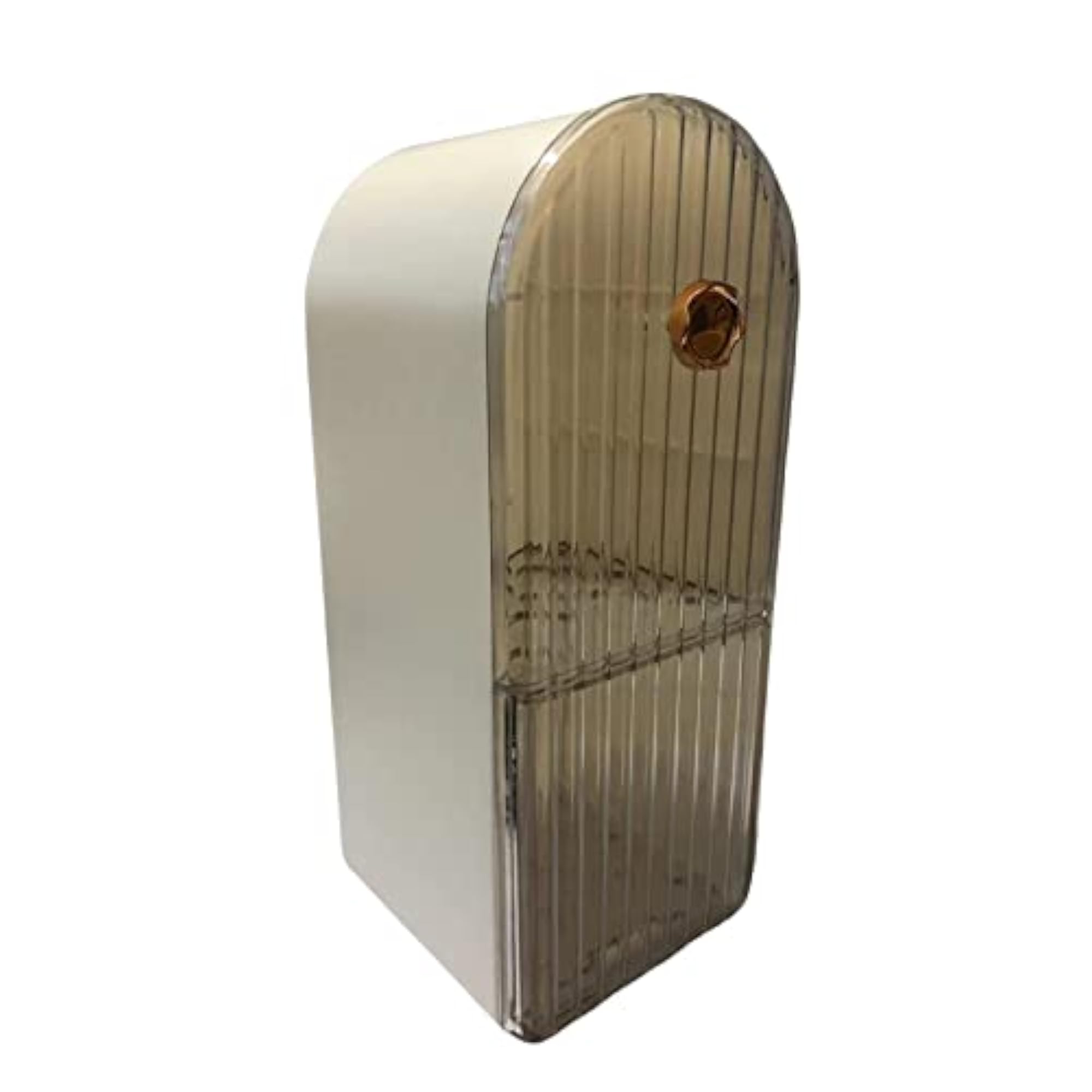 Dustproof Makeup Brush Holder with Lid, White