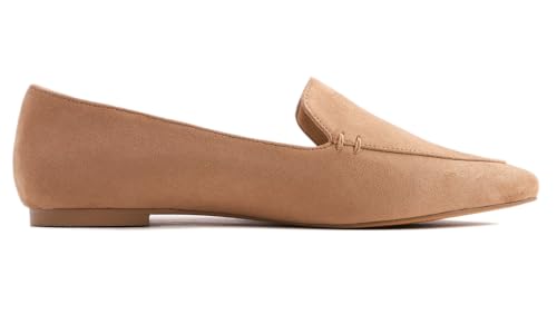 Image of FEVERSOLE Women's Loafer Flat Pointed Fashion Slip On Comfort Driving Office Shoes