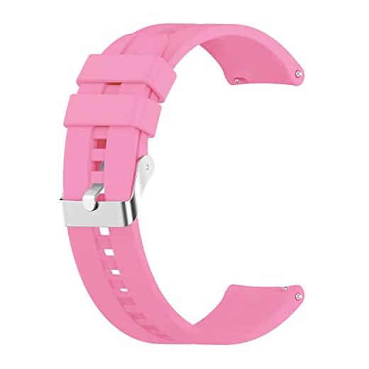 ONE ECHELON Correa de reloj de liberación rápida compatible con Seiko SNE102 Solar Watch, correa de repuesto de silicona resistente (rosa chicle)
