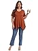 LARACE Plus Size Tops for Womens Summer Clothes Short Sleeve Shirts Casual V Neck Tunic Asymmetrical Blouses(Dark Orange L)