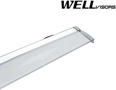 WellVisors Window Visors Wind Deflectors Compatible with Nissan 2017-2022 Rogue Sport with Chrome Trim Rain Guards 3-847NS018