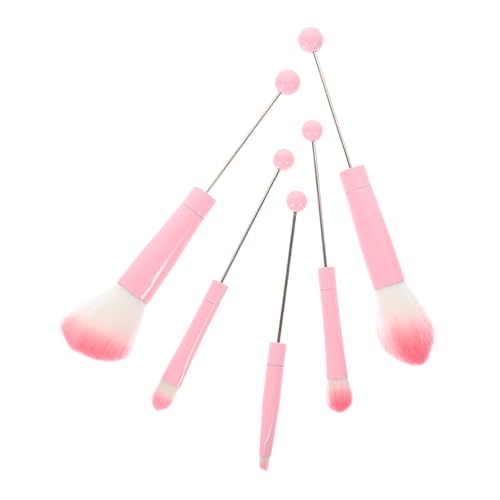 Beaupretty 5個メイクブラシ ファンデーションブラシ エアシャドウブラシ 軽量 持ち運び便利 属製ハンドル 柔らかな毛先