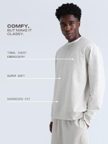Image of CAVA Men's Everywear Oversized Sweatshirt for Men | Cozy Soft Terry Pullover, Casual Loungewear Top, Relaxed Fit for Layering, Home, Travel & Street Style