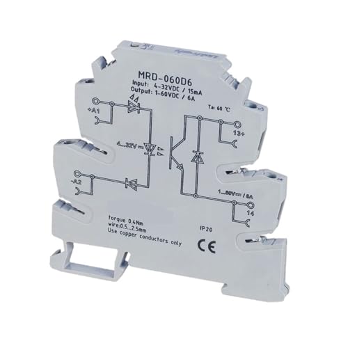 Relais semi-conducteur SSR mince rail Din module tension programmable