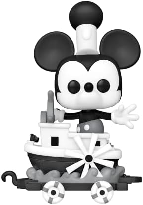 Funko Pop Trains: Disney D100 - Mickey in Steamboat Car - Exclusive to Amazon - (2nd of 5 to Collect) | Pop Disney