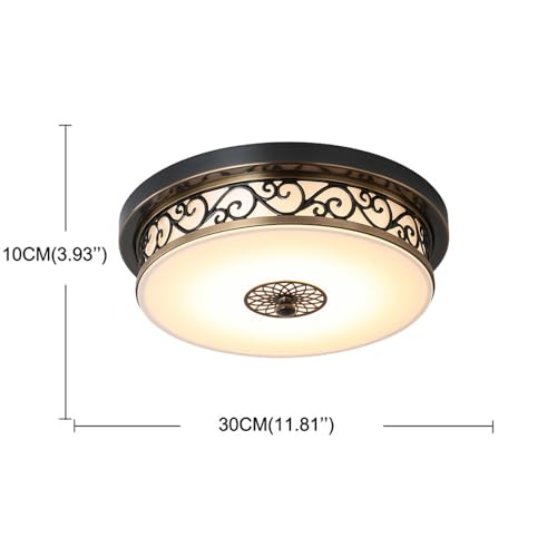 Plafón de techo vintage para pasillos bajos que necesitan amplitud y luz cálida 3