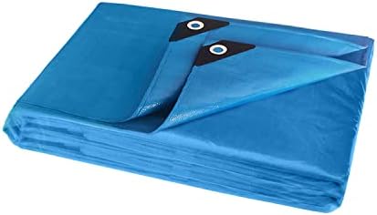 ANSIO Tarpaulin 4m x 5m / 13ft x 16ft Tarpaulin Waterproof Sheet 90g/m² - Blue/Green