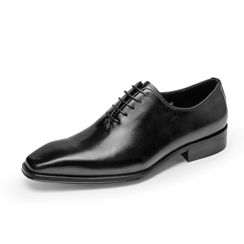 Men's Dress Shoes Whole Cut Oxford - Premium Full Grain Leather Formal Business Shoes for Men