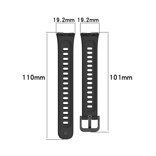 Correa de silicona para Band 11 pulsera de repuesto resistente negra 3
