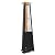 MoNiBloom 42000 BTU Propane Pyramid Patio Heater with Wheels and Glass Tube Flame Burner Outdoor Patio Heater for Commercial Use, Residential, Garden, Backyard, Porch, Deck, Balcony (Black)