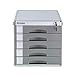 Produktbild Aktenschränke, Desktop-Fach-Sorter 5-Layer-Aluminium-Legierung Schublade Typ Lock-Speicher Data Office Rack-310 * 370 * 313mm (12.4in * 14.8in * 12.5in) Home Office Möbel WKY