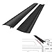 Forlivese 25Inch Kitchen Silicone Stove Counter Gap Cover, Easy Clean Heat Resistant Wide & Long Gap Filler, Seals Spills Between Counter, Stovetop, Oven, Washer & Dryer, Set of 2 (Black)
