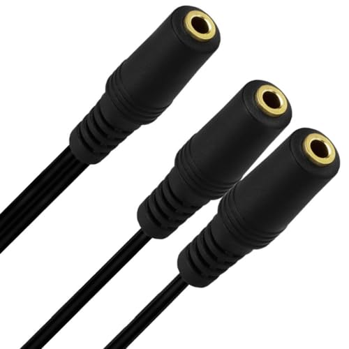 Cable divisor audio Jack 3.5mm 2 piezas 25 cm miniatura 2