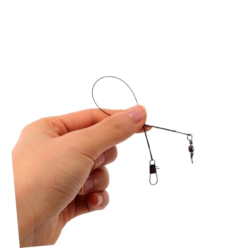 Toddmomy 50pcs Professional Fishing Leaders Nylon Negro miniatura 3