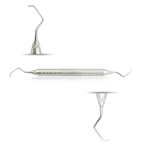 MASTERYD Gracey Dental Periodontal Curettes 9/10 Double Ended Tips Special Hollow Handle Stainless Steel Dental Veterinary Instruments for Scaling, Root Planning, and Periodontal Treatment