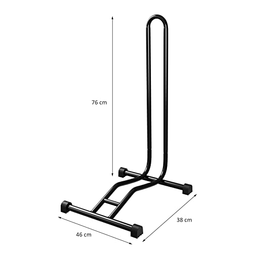 WELLGRO 2 x Fahrradständer - Stahl, sicherer Stand - Farbe schwarz