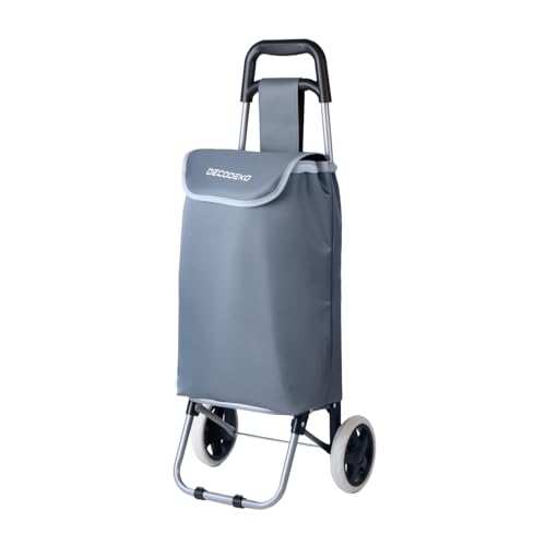 DECODEKO Carrito Compra Plegable de Aluminio, Carrito de Playa 2 Ruedas con Bolsa Oxford...