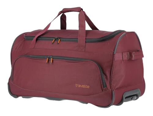 travelite trolley sac de voyage à roulettes femme, valise a roulette BASICS FRESH, sac souple à roulettes grand au design sportif, 71 cm, 89 litres