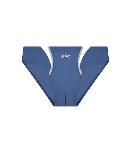 Trendy Boy Bañador Deportivo para Niños de Tejido Ligero, Bañador de Rendimiento, Cintura Elástica con Cordon de Ajuste (8-10 Years,LA658-Navy)