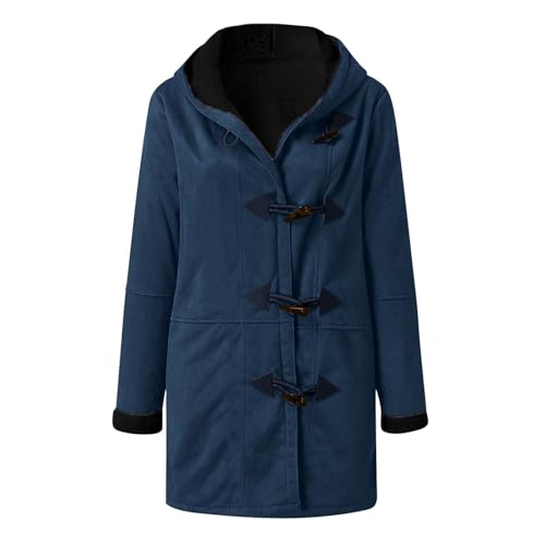 Womens Thermal Fuzzy Hooded Jackets Hoodies Trench Outfits for Women Long Sleeve Faux Christmas Outfits 20253