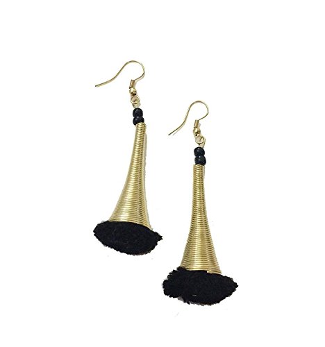 Hilore Dark Black Cone Pom Pom Earing For Girls & Womens (B0797S33RC) Amazon Price History, Amazon Price Tracker