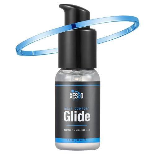 XESSO Anal Desensitizing Lube 1 Fl Oz Water-Based Lubricant Rear Comfort Glide for Men Women & Couples Travel Size Gently Numbing Backdoor Relax Lubricant Gel Made in US Discreet Packaging