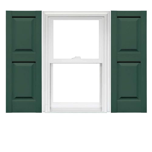 Mid America Volets Vinyle Panneau Relevé 14.75x47 Vert Forêt