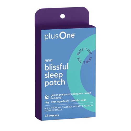 plusOne Blissful Sleep Patches Magnesium and L-Theanine Patches 14 Count