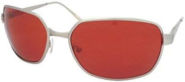 The Movie Shop Ltd Tyler Style Sunglasses, Silver Frame/Red Lens