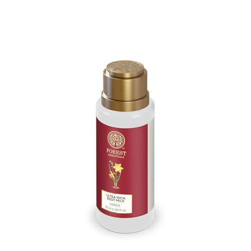 Image of Forest Essentials Ultra-Rich Body Milk Nargis | Ayurvedic Nourishing Body Lotion to Replenish Skin Moisture and Leave it Smooth & Scented (Pack of 2)