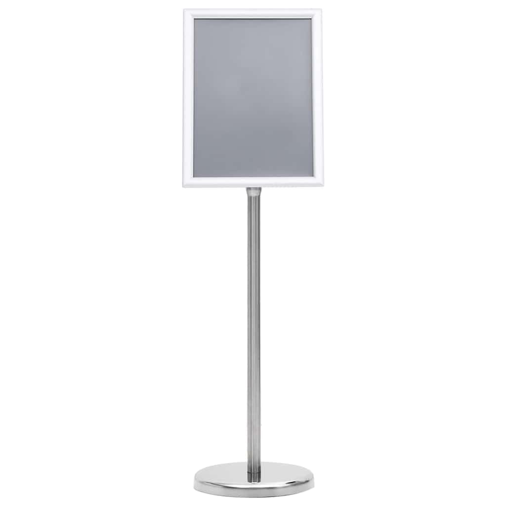 Juego de 2 soportes para carteles, aluminio, altura regulable, giratorio, resistente a la intemperie, para interiores y exteriores, expositores para tiendas, exposiciones y tiendas