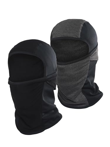 Image of inchPack of 2 Black & Blue Premium Face Mask for Bikers I Breathable Full Face Cover Balaclava for Men I Helmet Mask for Dust Protection