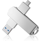 1TB USB メモリ USB3.0・Type-C メモリ 外付け フラッシュメモリ 容量不足解消 usb 360度回転 スマートフォン対応 Mac Windows PC Pad対応 合金製 耐衝撃 防塵仕様 高速データ転送 バックアップ Type C USBメモリ usb 1tb 携帯に便利 (銀色)
