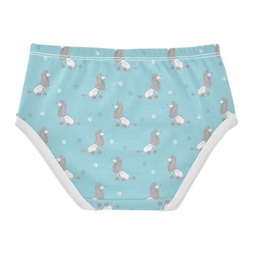Girls' Underwear Cute Watercolor Poodles Dog Cotton Stretch Comfort Toddler Panties2