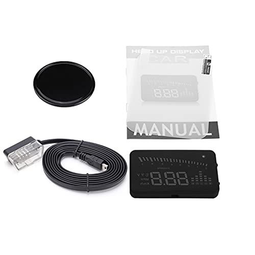 3'' Car HUD Head-Up Display Colorful Dashboard Projector with OBDII/EUOBD Interface, Speed Warning System, Vehicle Speed MPH/KPM Car Electrical Supplies GPS Heads Up Display for Cars