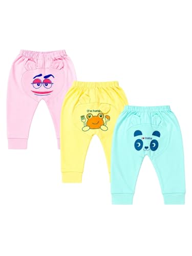 Image of superminis Printed Cotton Pyjama /Pants for Baby Boys and Baby Girls | Pack of 3 (Multicolor Designs)