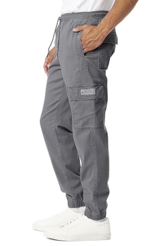 UNIONBAY Men's Davis Elastic Waist Stretch Twill Relaxed Fit Cargo Jogger Pants2