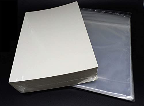 docsmagic.de 100 Thick Manga Size Resealable Bags + Backing Boards - Combo Pack 175 x 218 mm