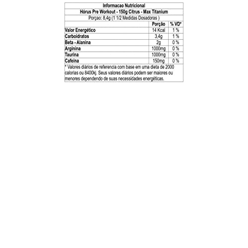 Max Titanium Hórus Pre Workout - 150G Citrus -