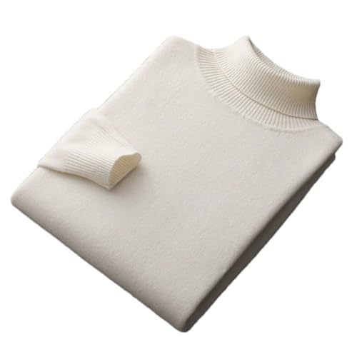 SaoBiiu Men High Lapel Warm Long Sleeve Pullover Bottoming Knitted Wool Sweater